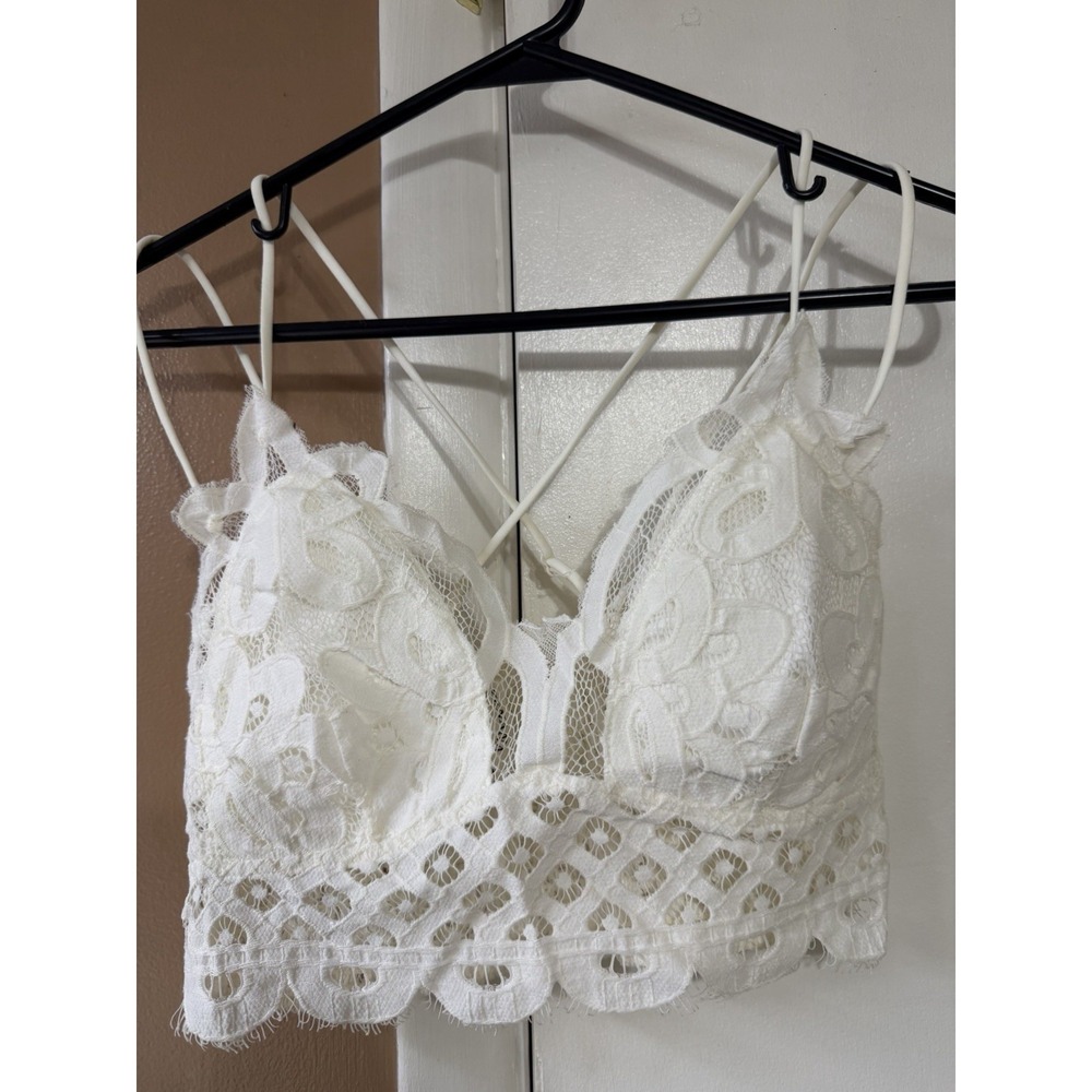 Zenana Crochet Lace Bralette With Bra Pads Size L